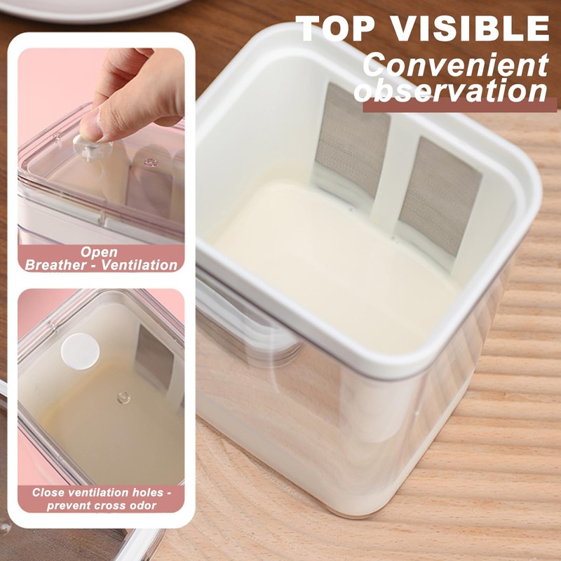 Greek Yoghurt Sieve Whey Separator: Simple Lid Milk Strainer with