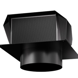 [Upgrade Airflow] Hon&Guan Removable Roof Vent Cap, 4 Inch Roof Dryer Vent for Houses, 4 Inch Exhaust Vent for Ventilation System-with Damper and Two New Small Vents,Galvanized Steel