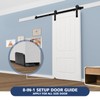 Sliding Barn Door Bottom Floor Guide, U Shape Adjustable Stay