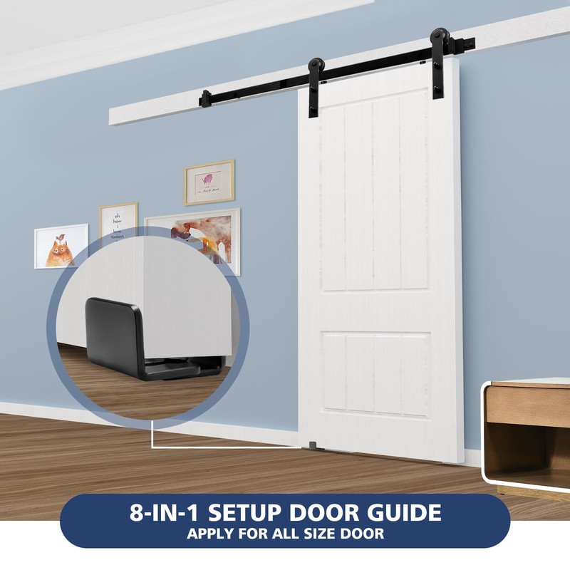 Sliding Barn Door Bottom Floor Guide, U Shape Adjustable Stay