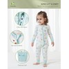 BambooBud Baby Zippered Rompers Newborn Unisex Sleepers Long Sleeve Pajamas