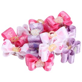 15Pcs Pet Hair Bowknot, Multicolor Hair Bowknot Bows Grooming Accessories Mixed Styles Pet Cat Puppy Topknot for Cat Medium Small DogHair Accessories