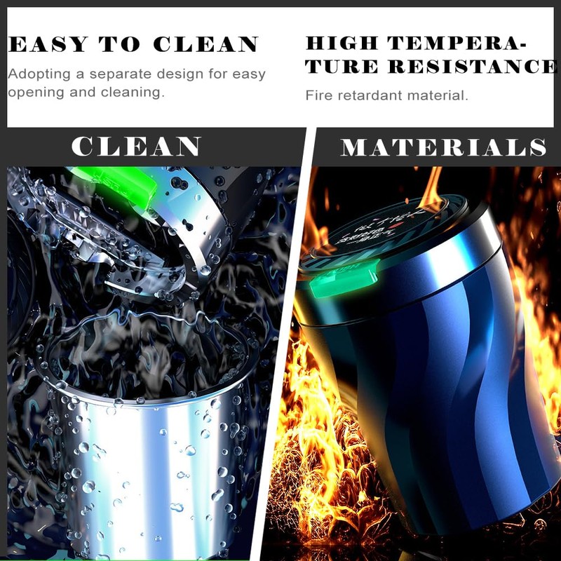 Car Ashtray, Chingde Ashtray, Car Ashtray with Lid Smell Proof,