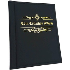 Daisybee Coin Album Coin Album Coin Medal Collection File Storage Holder 250 Count (Black)