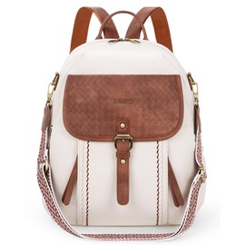 Missnine Leather Backpack Purse for Women, Ladies Fashion Backpacks, Convertible Vintage Bag for Travel, Work, Everyday