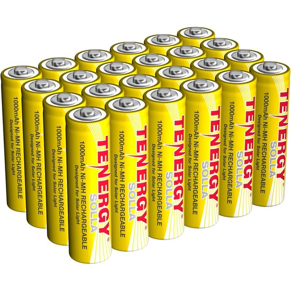 Tenergy Solla AA Rechargeable Batteries – 1000mAh NiMH for Solar