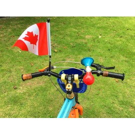 AISHEMI Kids Bike Accessories Cycling Handlebar Canada Safety Flag Pole Polyester Tear-Resistant Waterproof Safety Flag