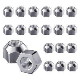 LUJIANI - 20 tuercas de 1/2-20 pulgadas, 509 tuercas de remolque de extremo abierto de bellota, lengüetas de repuesto para remolques de rueda de 1/2 pulgadas, tacos de lubricante Dexter EZ para