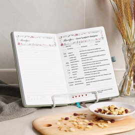 ZXHQ Blank Recipe Book to Write Your Own Recipes – Room for 124 Recipes, Hardcover, 120 Gsm Thick Paper, Family Cookbook Journal Notebook, Size A5(5.4" × 8.5") - Orchid