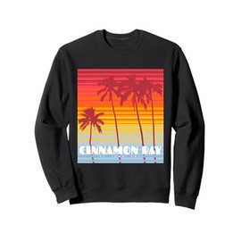Cinnamon Bay St. John USVI Retro Sunset Stripes Sweatshirt