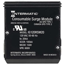 Intermatic Ig120Rsm20 Surge Protector Module, Consumable 20Ka In/100Ka Sccr for Ig2280 Series