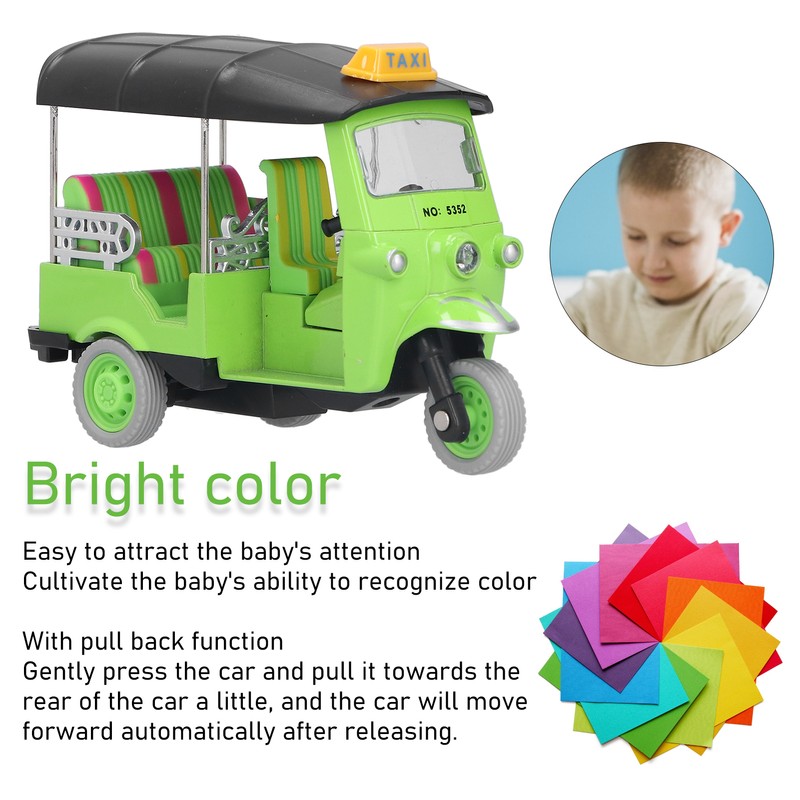 Pull Back Thai Tricycle Simulation Alloy Tuk Tuk Car Model