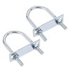 sourcing map Round U-Bolts 2 Sets 1.77"(45mm) Inner Width 100mm