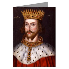 12 Vintage Notecards Set, portrait of King Henry II, First of English Monarchs to be titled Rex Angliae-King of England
