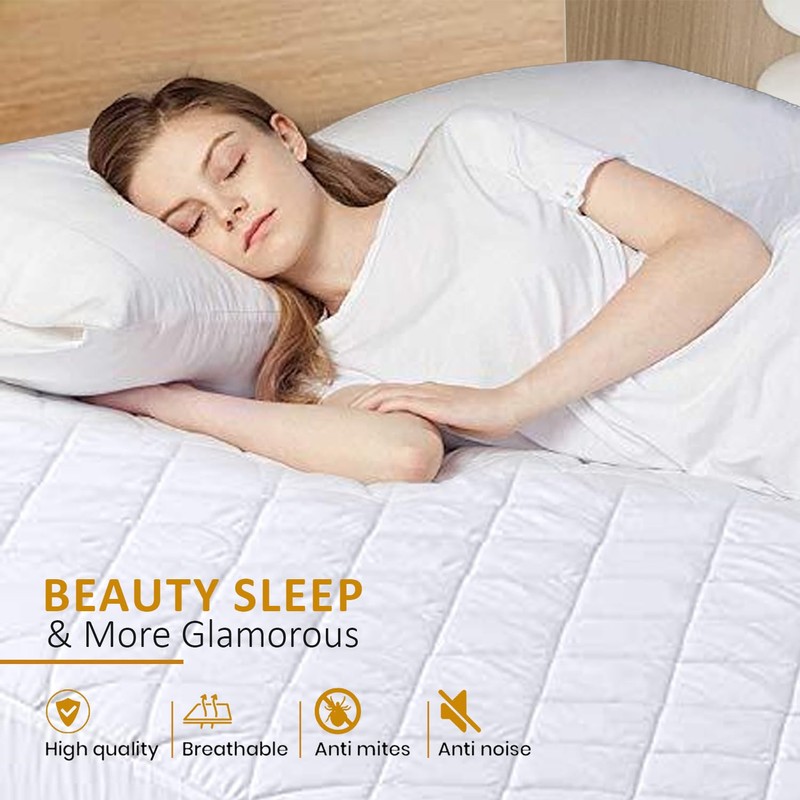 AR Ware Quilted Small Double Mattress Protector, Breathable - Anti