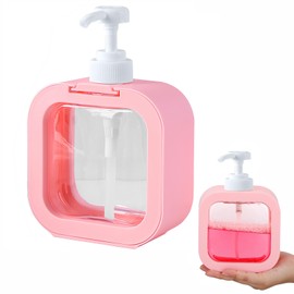 Coollooda Push Hand Soap Bottle, Lotion Storage Bottle, Clear, Refill Bottle, 16.9 fl oz (500 ml), Large Capacity, Lightweight, Convenient, Leak Proof, Can Hold Various Lotions, Can Be Used in