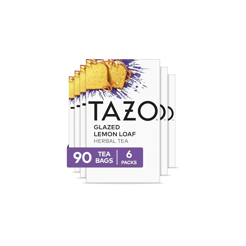 TAZO Glazed Lemon Loaf Herbal Tea Bags - Caffeine-Free Delight