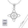 Collar con Dije de Nudo de Bruja en Plata Fina