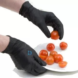 Guantes De Nitrilo Para Chef ( 200 Pzas ) Color Negro Talla M