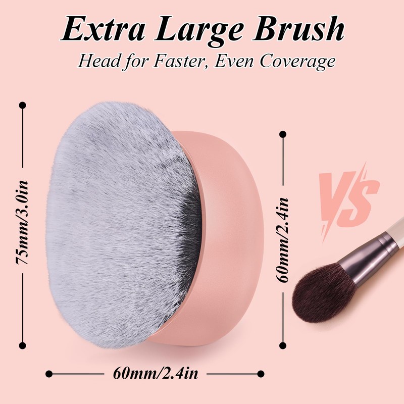 GloréBrochas 75MM Extra Large Self Tanner Kabuki Makeup Brush –