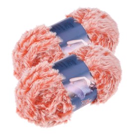 COHEALI 2pcs Chunky Eyelash Yarn Super Fluffy Faux Fur Yarn for Crochet Knitting Random Colors Handmade Scarves Hats and Blankets Anti-Pilling Design