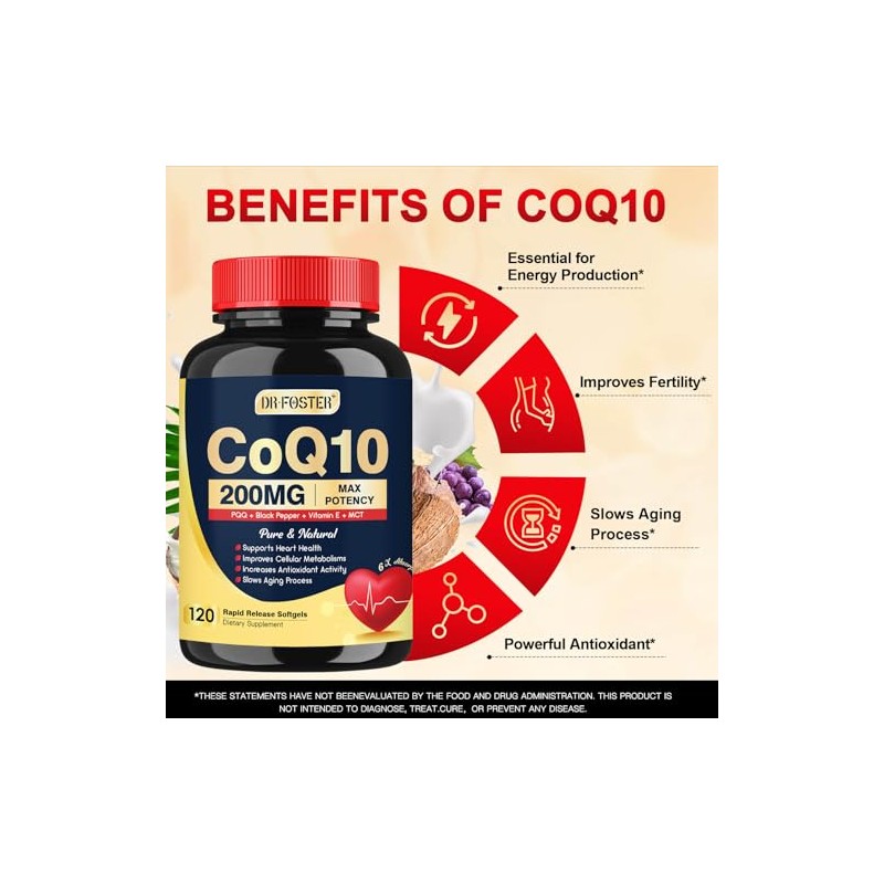 BANYCE CoQ10 200mg Softgels with Vitamin E & Omega 3-6-9