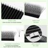Natuhana Eyelash Extensions, 0.07 D Curl, 9 mm Volume, W-Shaped,