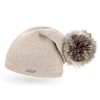 Neverless® Extraordinary Women's Knitted Hat with Fur Bobble Knitted Beanie,