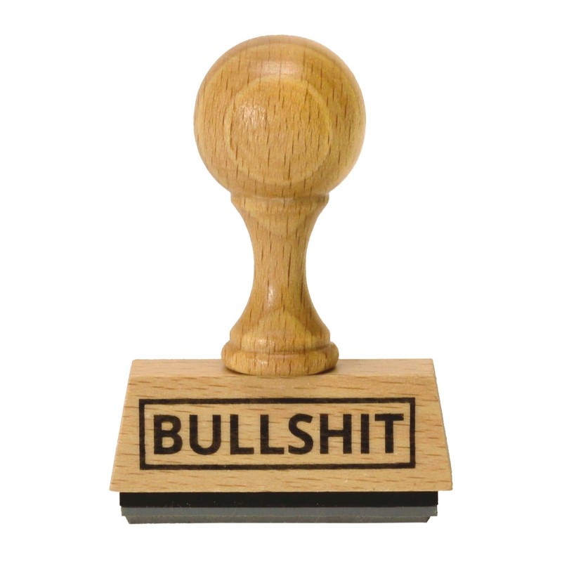 trendaffe The Bullshit Wooden Stamp