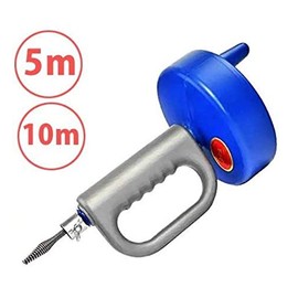 JUST Rotating Pipe Cleaner Wire Clog Removal for Bath/Toilet, Washroom, Drainage Outlets, Repair (16.4 ft (5 m)