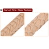 sourcing map 2pcs Wood Clay Roller Pebbles + Leaves Pattern
