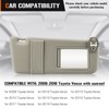 Sun Visor with Light for 2009-2016 Toyota Venza with Sunroof,