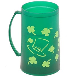 Chef Craft Select St. Patrick's Day Freezer Mug, 16 Ounce Capacity, Green