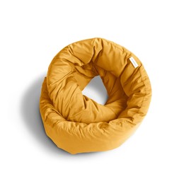 Huzi Infinity Pillow - Home Travel Soft Neck Scarf Support Sleep Nap (Ochre Yellow)