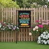 Life Without Jesus Pencil Yard Flag Humorous Banners Outdoor