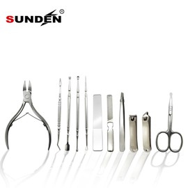 11 in 1 Manicure Set with Case Professional Manicure Tool Kit, anicure Sets Pedicure Kits Stainless Steel Nail Clipper Personal Care Tools with PU Leather Case, MK4203