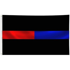 Trade Winds First Responders Flag 3x5 ft Thin Blue & Thin Red Line Paramedics Police Firemen Premium Fade Resistant