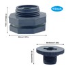 PHITUODA 1/2 Inch Pvc Bulkhead Fitting with Plugs NPT1/2 Female