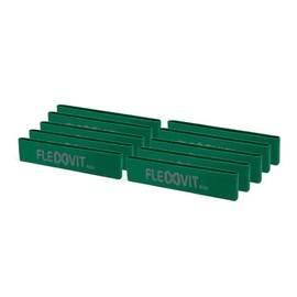 FLEXVIT Mini Fitness Bands Set of 10 Athletic (Green) - Fitness Bands for General Stabilisation Exercises, Stretching, Activation and Mobilisation, 6 Strengths, for Beginners and Professionals,