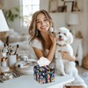DELORIGIN Giraffe Tissue Box Holder, Square Tissue Box Cover Foldable