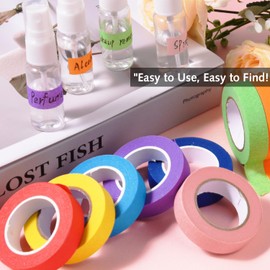 Ezranova 8 Rolls Masking Tape Coloured, 1.5cm x 13m Masking Tape Painters Tape, Craft Tape Sets for Painting, DIY, Craft, Labeling or Coding