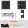 EHOMEWARE 3 Pack Matte Black Pocket Door Handles, Pocket Door