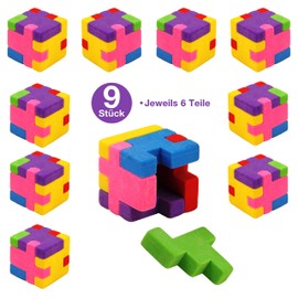 PartyPack Children's Eraser Children's Birthday Party Favours – 9 x – Party Bags Children's Birthday Games, Give Aways