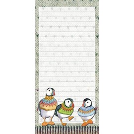 Emma Ball Magnetic Lined Notepad - Woolly Puffins