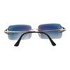 BLINKRITE Rimless Designer Sunglasses for Men and Women, Retro Rectangle