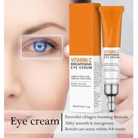 Crema Para Ojos con Vitamina C, Antiarrugas y Antienvejecimiento | Para Ojeras y Ojos Hinchados, Hidratante, Reafirmante, Iluminadora, Crema Para Ojos