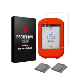 CNCLOL Schutzhülle für Garmin Edge 530/830 Schutzfolie Garmin Edge GPS Bike Computer，Panzerglas für Garmin Edge 530/830 Schutzfolie（schwarz/rot/orange/himmelblau）