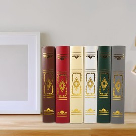 DECHOUS 6 Pcs Fake Books Vintage Decorative Books False Book Hollowed Out Faux Books for Home Office Shelf Display Decor