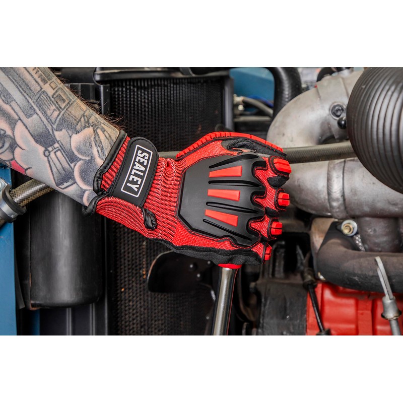 Sealey SSP38L Cut & Impact Resistant Gloves - Large