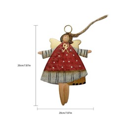 Christmas Angel Pendant, 4 Metal Angel Ornaments, Christmas Decoration, Hanging Decoration from Innovative Elk Shape, Socks, Snowflakes for Christmas Tree, Window Decorations